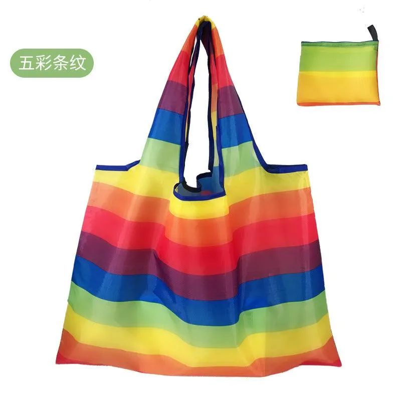 210D Oxford cloth shape folding shopping bag environmental protection storage bag LI-010003