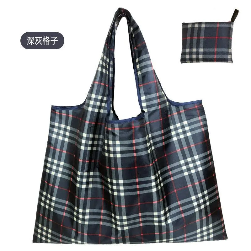 210D Oxford cloth shape folding shopping bag environmental protection storage bag LI-010003