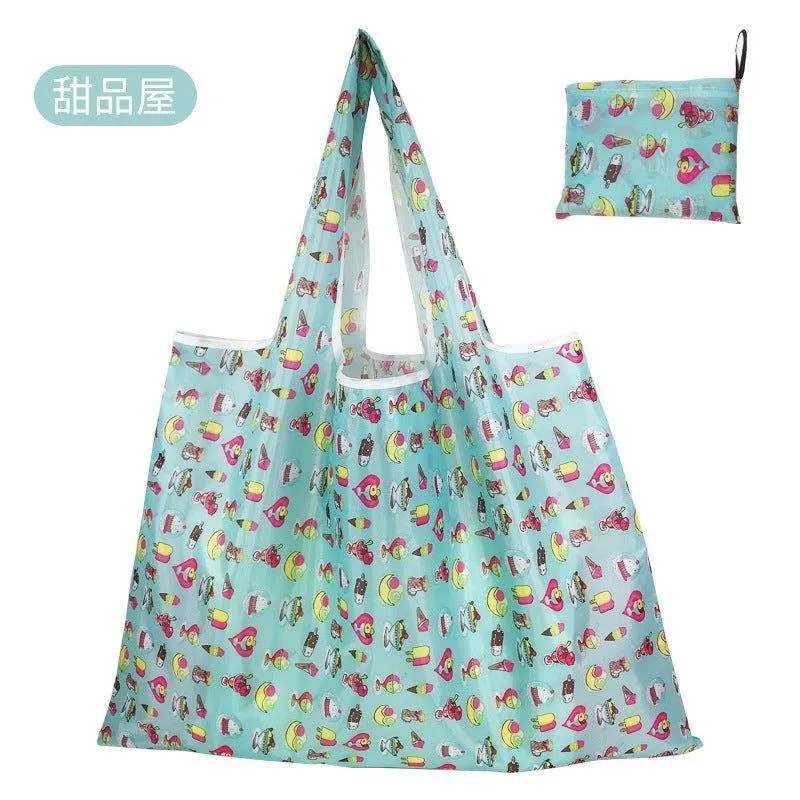 210D Oxford cloth shape folding shopping bag environmental protection storage bag LI-010003