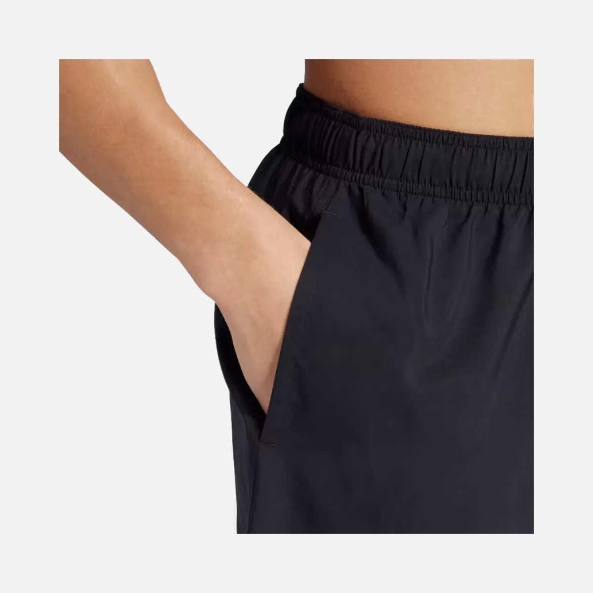 Adidas Solid CLX Classic Length Men's Swim Short -Black/Lucid Lemon