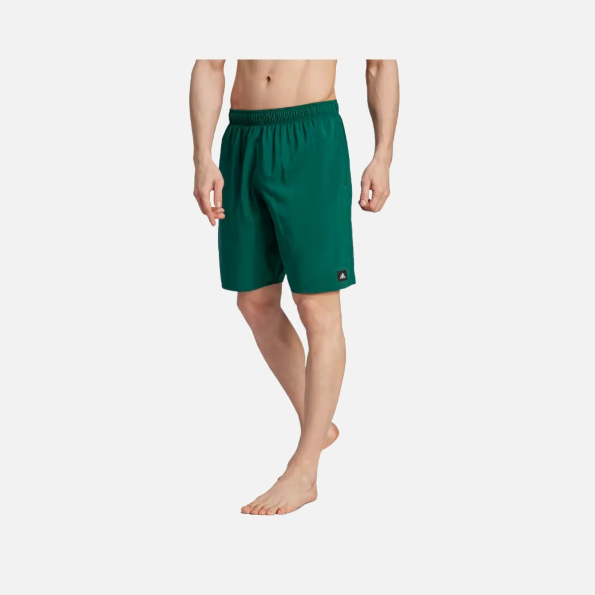 Adidas Solid CLX Classic Men's Swim Short -Collegiate Green/Black