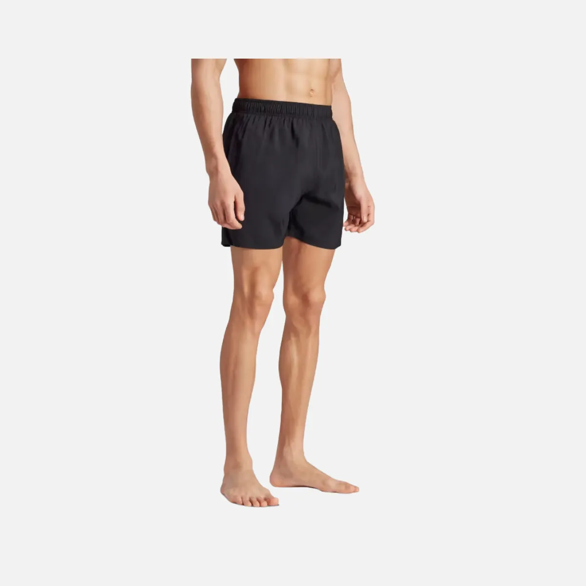 Adidas Solid CLX Short Length Men's Swim Shorts -Black/Lucid Lemon