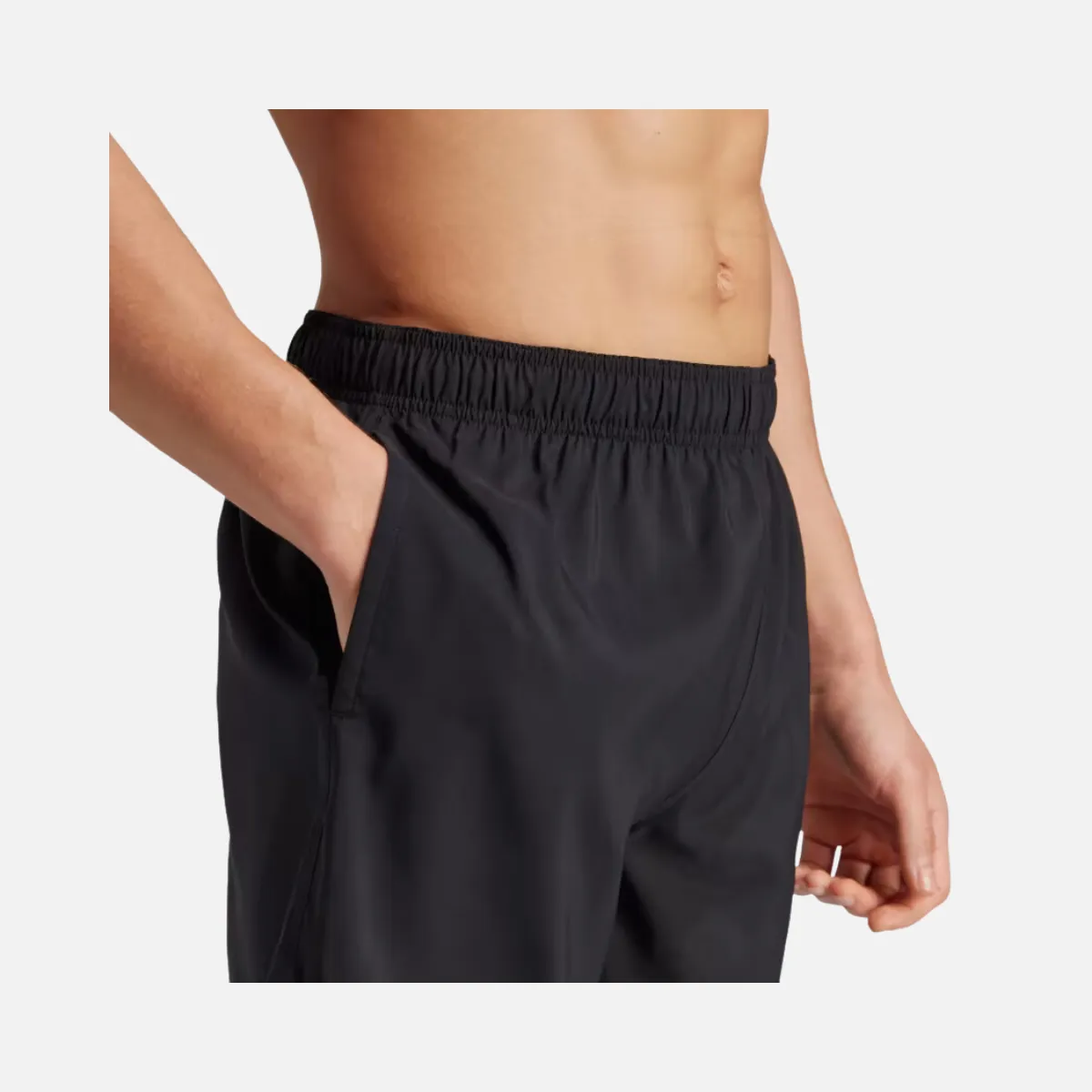 Adidas Solid CLX Short Length Men's Swim Shorts -Black/Lucid Lemon