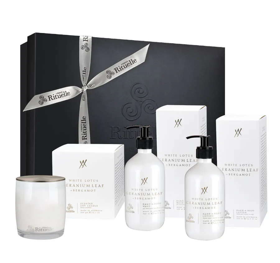 Alchemy Nourishing Gift Set White Lotus with Geranium Leaf and Bergamot