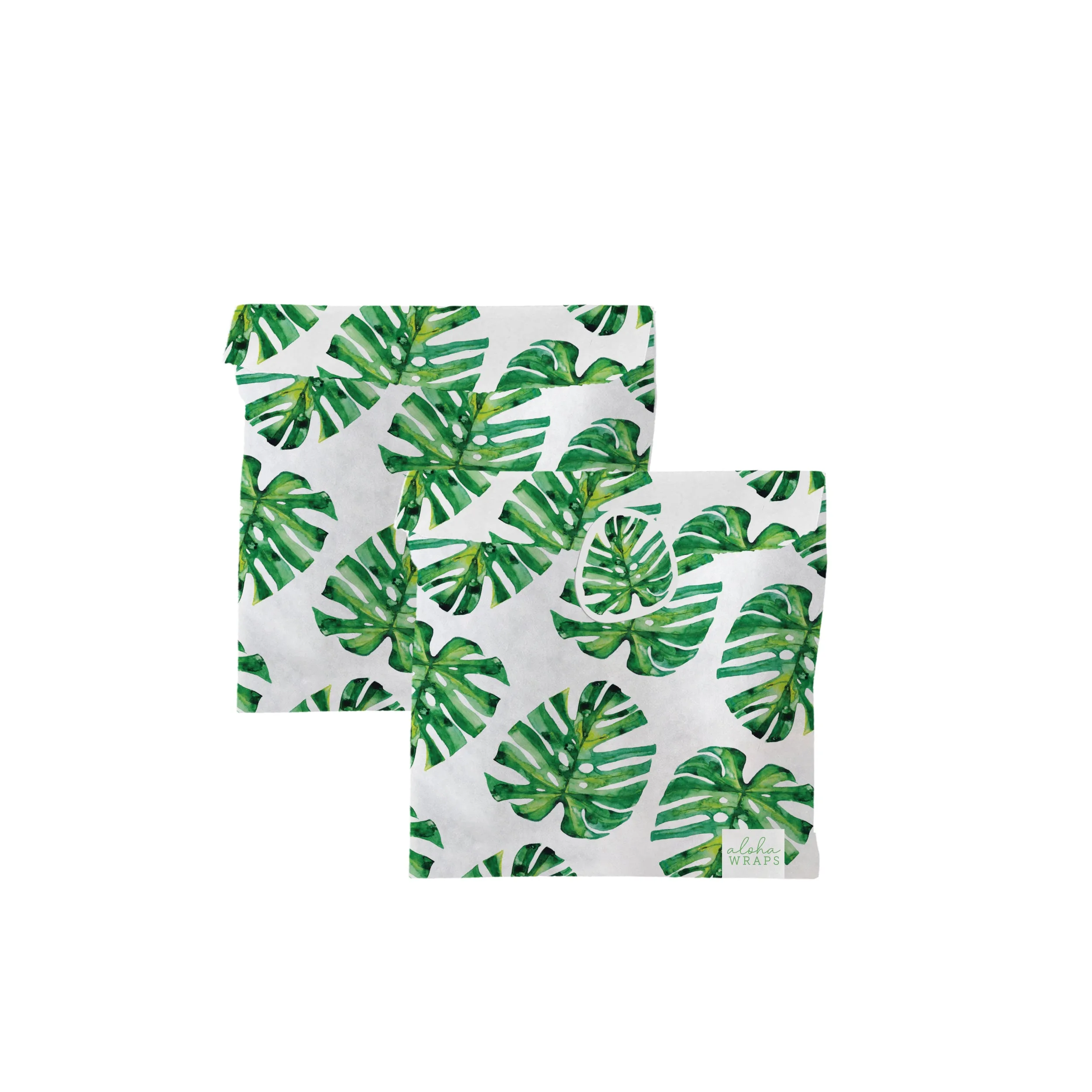 Aloha Wraps Monstera Sandwich Bags