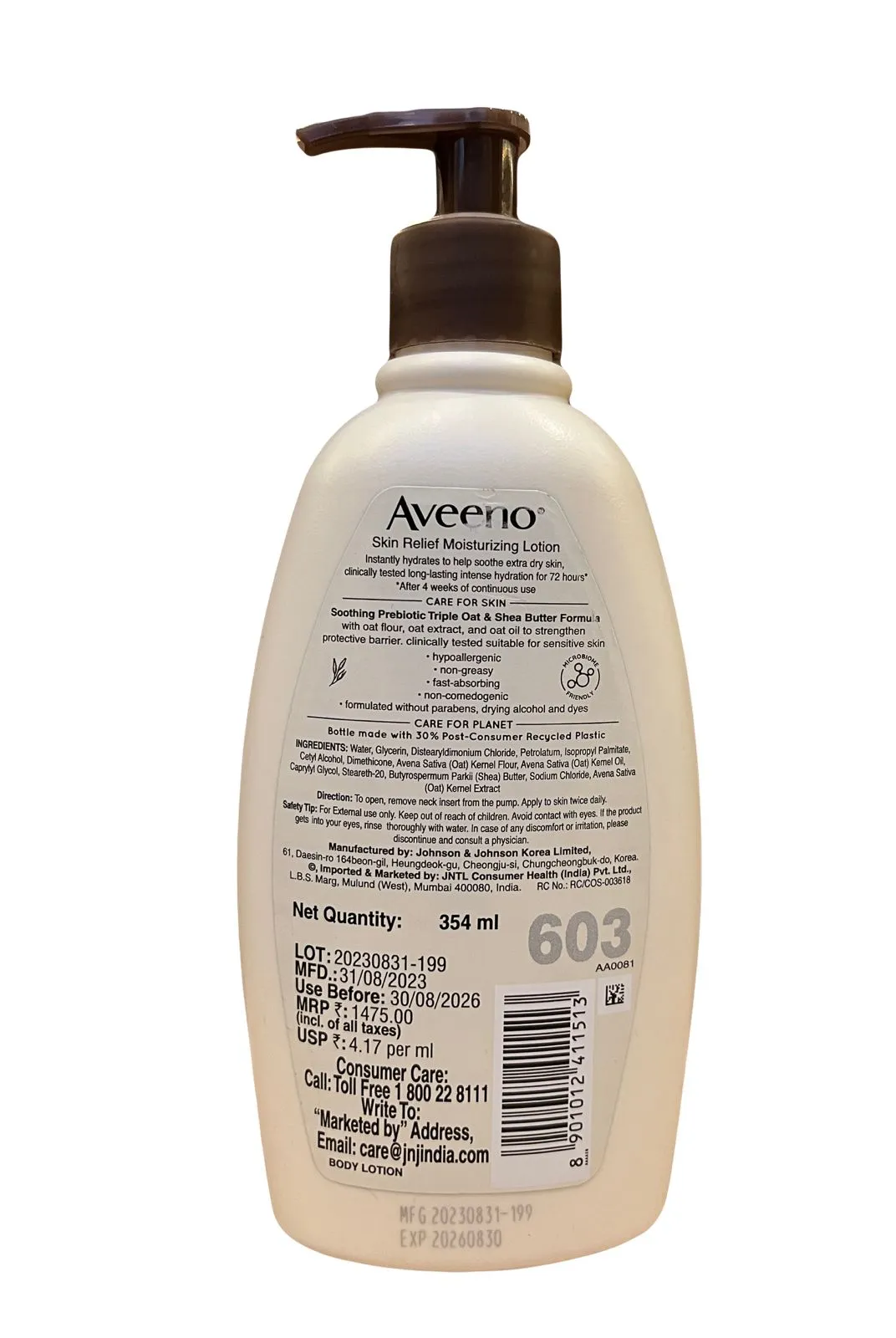 Aveeno Skin Relief moisturising lotion