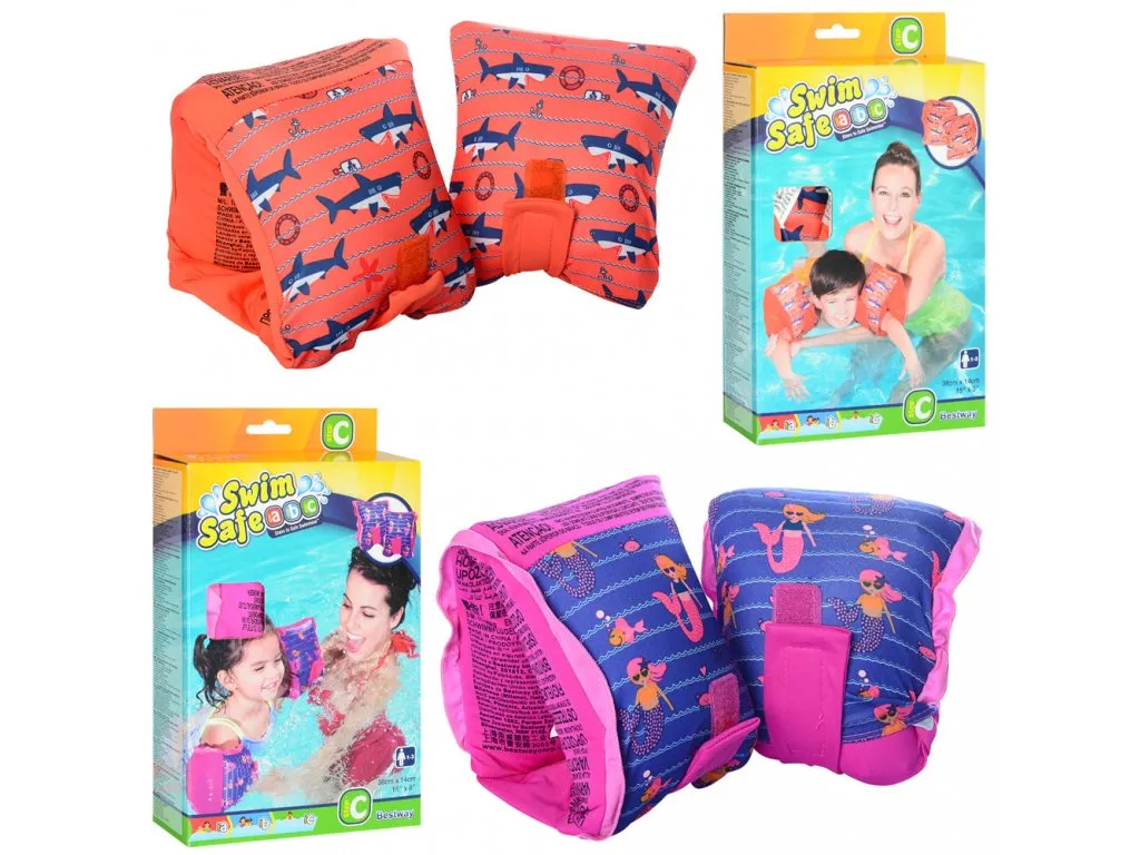 Bestway Swim Safe Boys'/Girls' Fabric Arm Floats (3.5 x 15 x 23 cm)