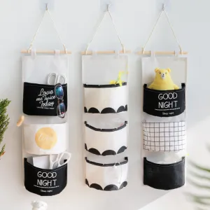 Black & White Hanging Storage Bags