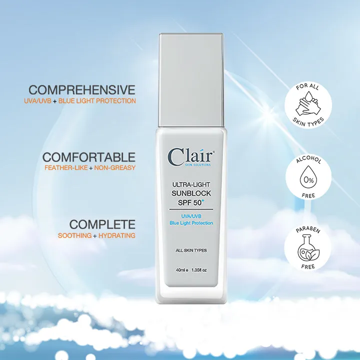 Clair Skin Solutions Ultra-Light Sunblock Spf 50 , 40ml