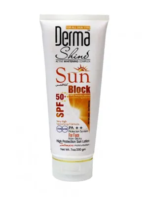 Derma Shine Sun Block SPF 50  Tube 200g