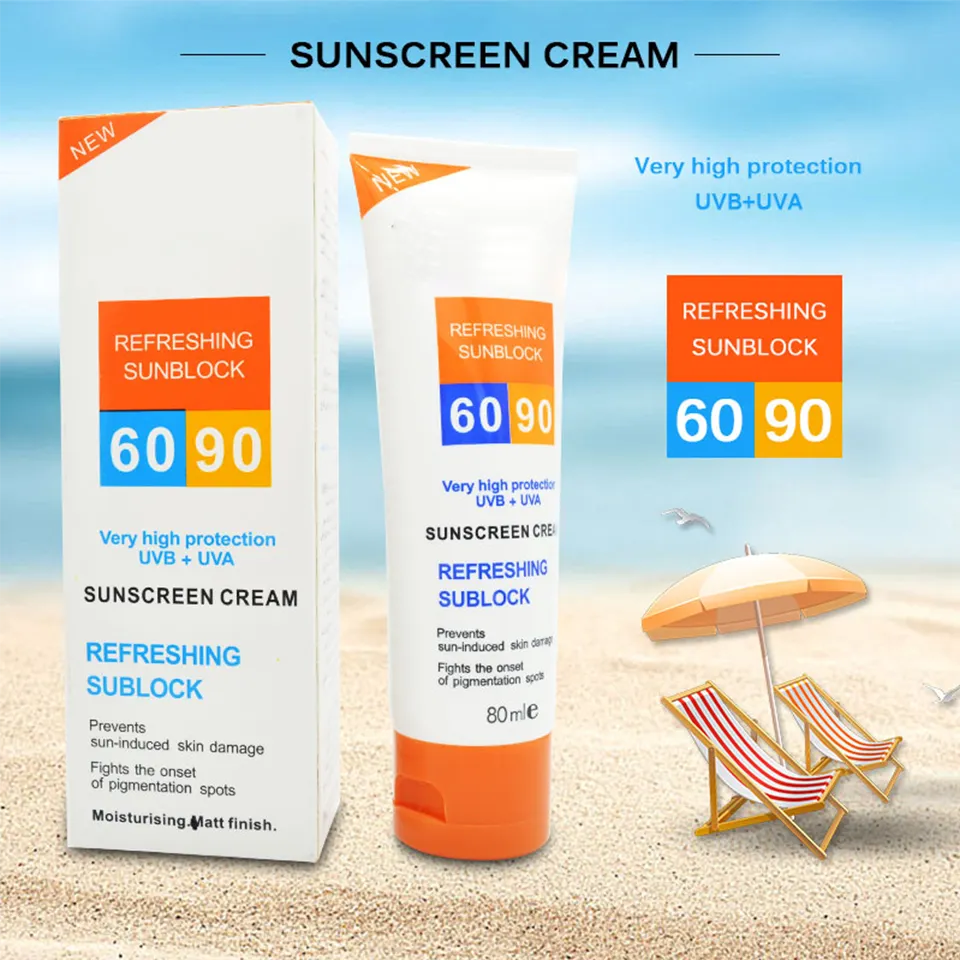 Disaar Sunscreen Cream Spf 60/90 Moisturizing Skin Protect Sunblock , Remove Pigmention Spots 80g Ds51004