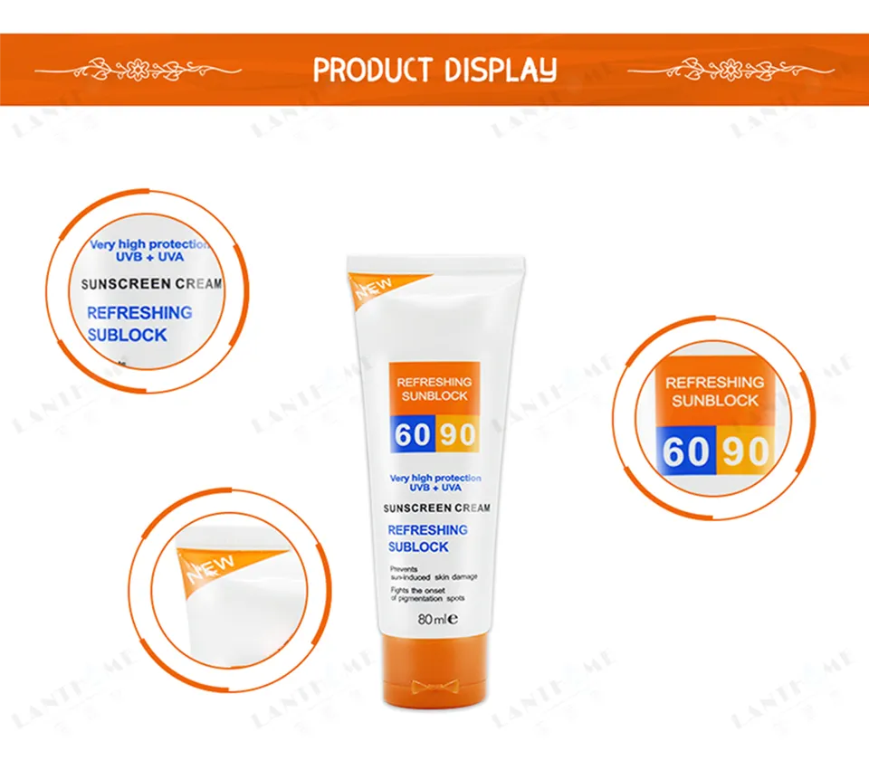 Disaar Sunscreen Cream Spf 60/90 Moisturizing Skin Protect Sunblock , Remove Pigmention Spots 80g Ds51004