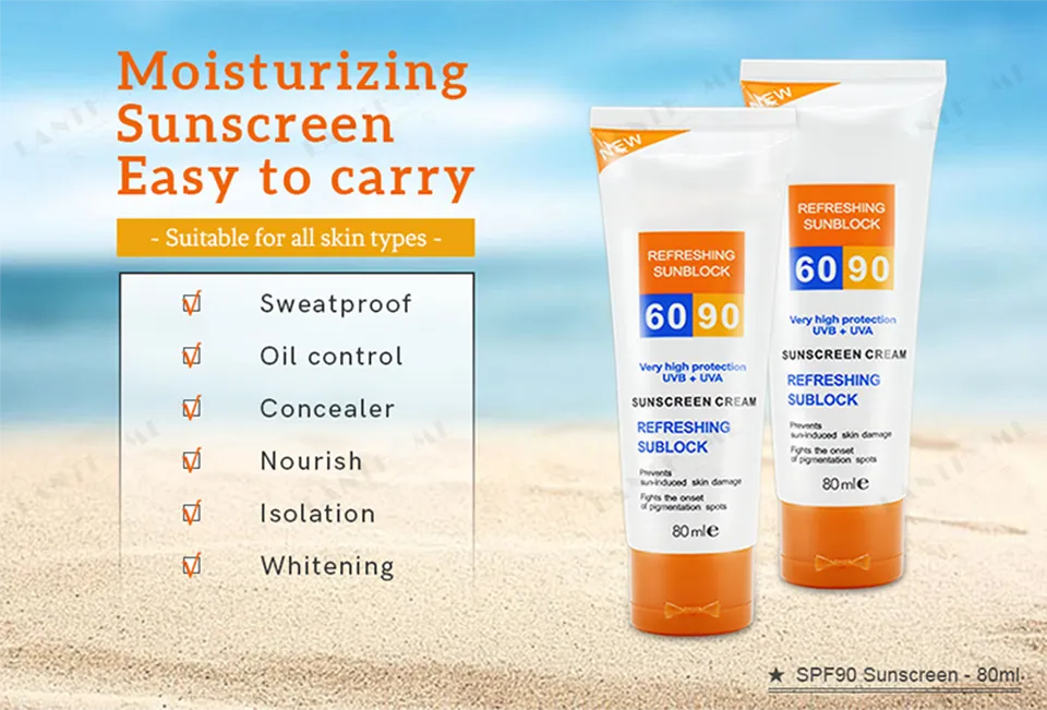 Disaar Sunscreen Cream Spf 60/90 Moisturizing Skin Protect Sunblock , Remove Pigmention Spots 80g Ds51004