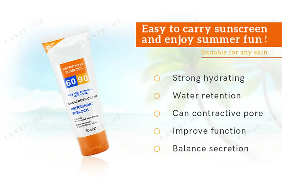 Disaar Sunscreen Cream Spf 60/90 Moisturizing Skin Protect Sunblock , Remove Pigmention Spots 80g Ds51004