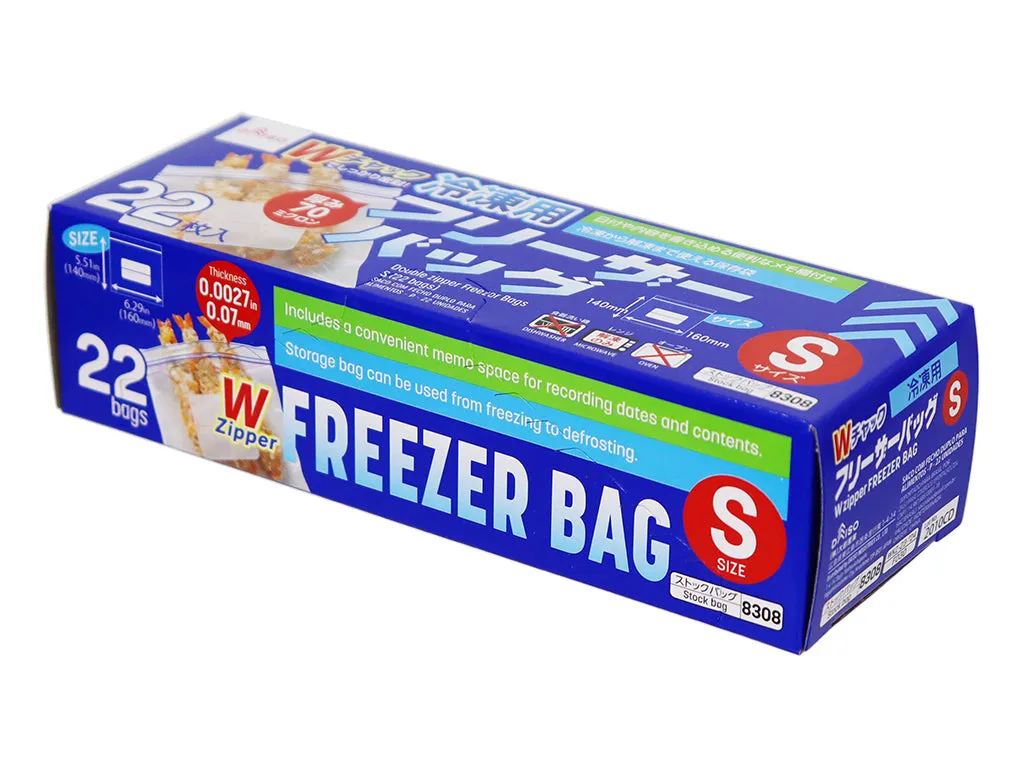 Double Zipper Freezer Bags S