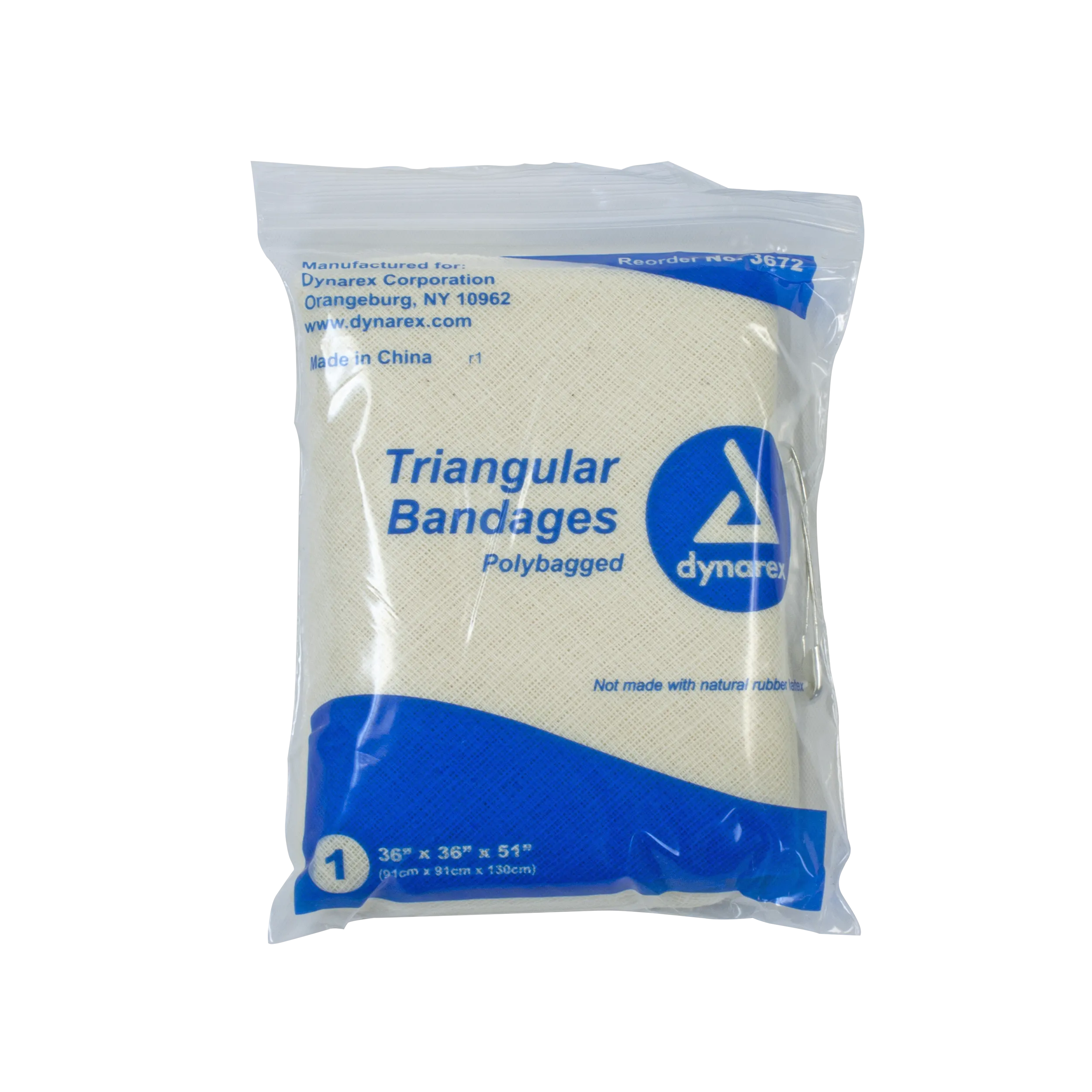 Dynarex - Triangular Bandages, 36" x 36" x 51", 12/box