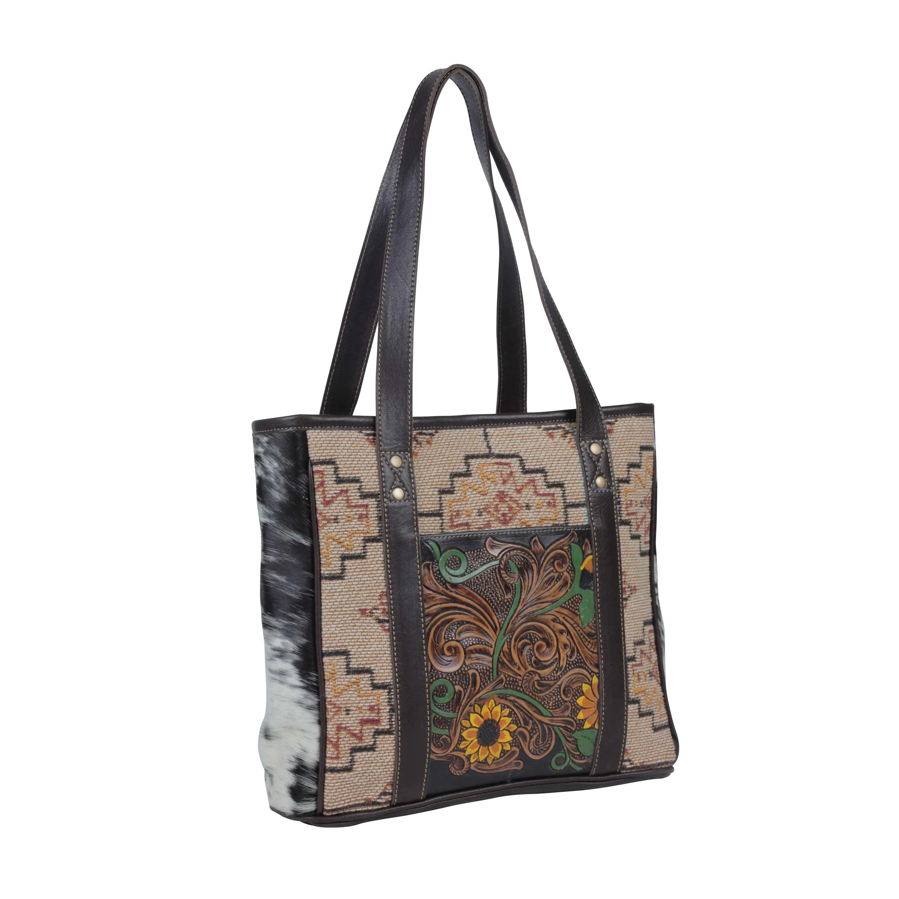 Fleur  Hand-Tooled Bag