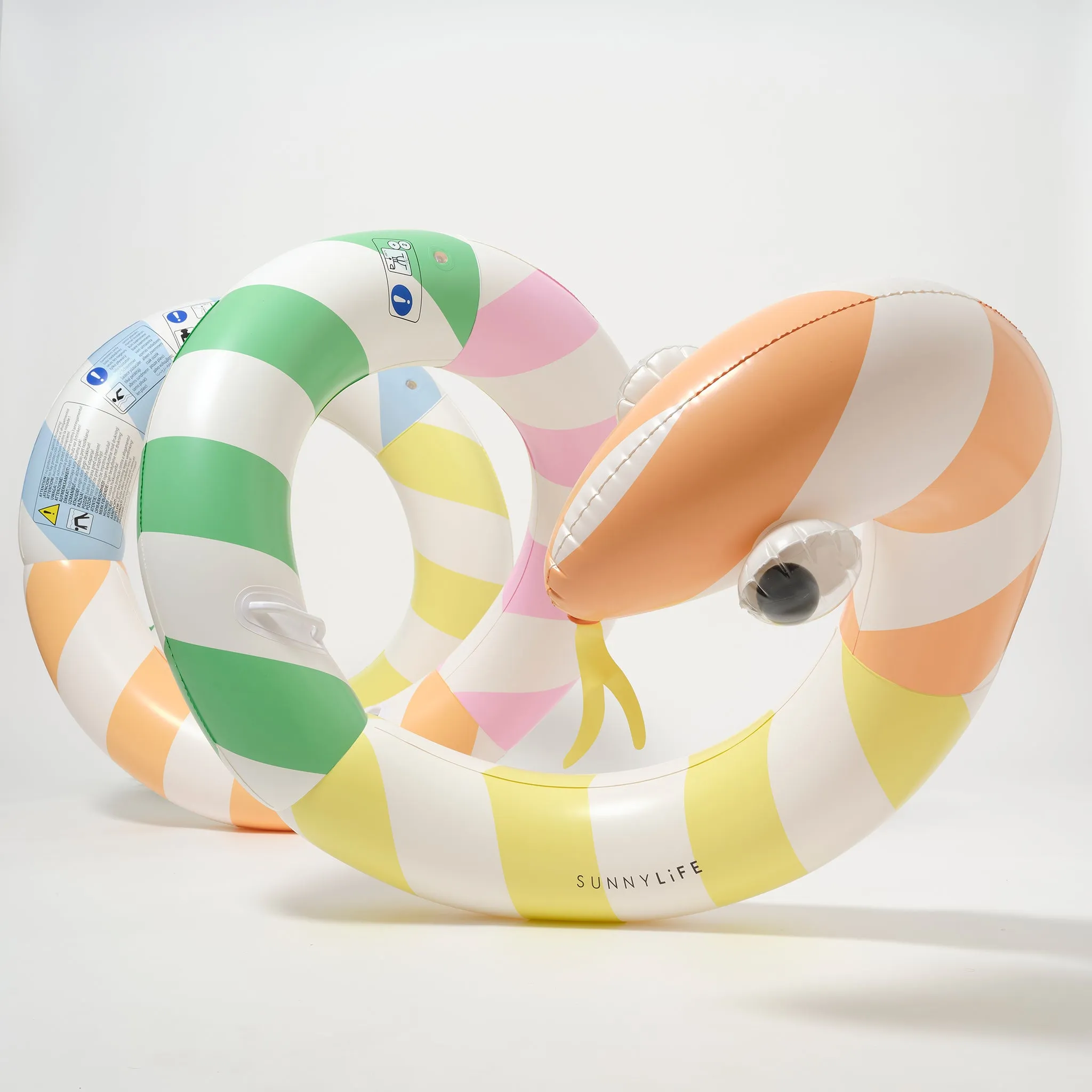 Giant Inflatable Noodle | Poolside Sorbet Stripe