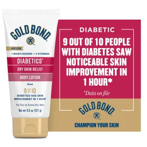 Gold Bond Diabetics' Dry Skin Relief Body Lotion, 4.5 oz., with Aloe