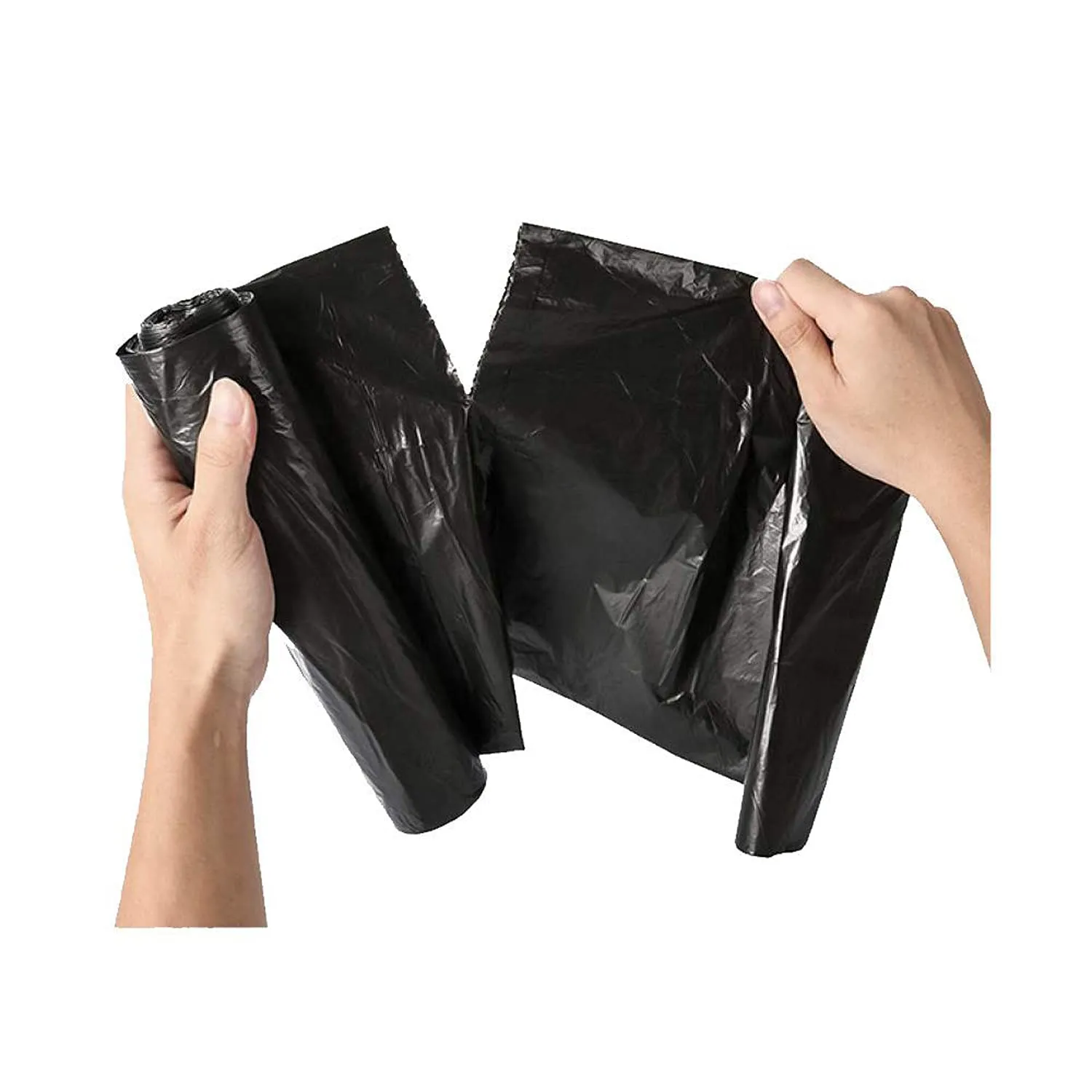 Heart Home Large 30 Biodegradable Garbage Bags, Dustbin Bags, Trash Bags For Kitchen, Office, Warehouse, Pantry or Washroom, 24x30 Inches (Black)-HS41HEARTHH24042