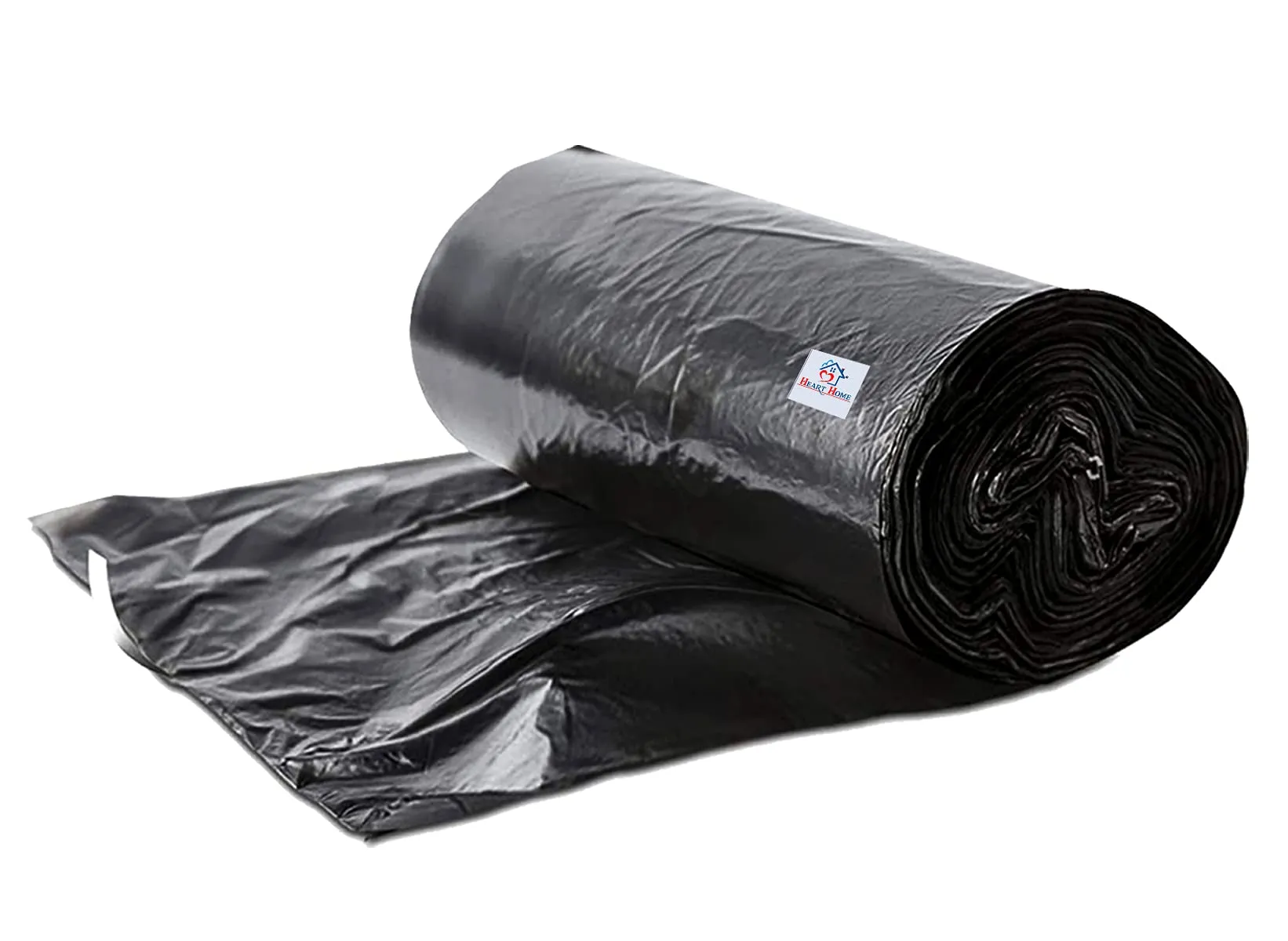 Heart Home Large 30 Biodegradable Garbage Bags, Dustbin Bags, Trash Bags For Kitchen, Office, Warehouse, Pantry or Washroom, 24x30 Inches (Black)-HS41HEARTHH24042