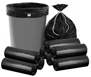 Heart Home Small 240 Garbage Bags/Dustbin Bags, 17x19 Inches (Black)-HS41HEARTHH24015