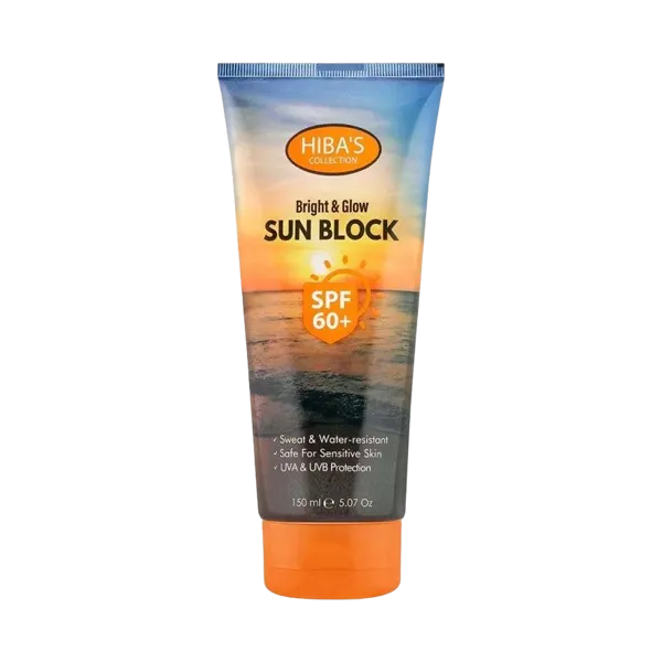 Hibas Collection Bright & Glow Sun Block SPF 60  150ML