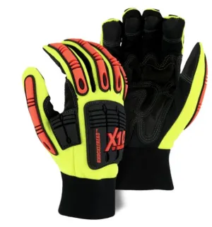 HiVis Yellow X10 Knucklehead Impact Gloves-Sold by the Pair