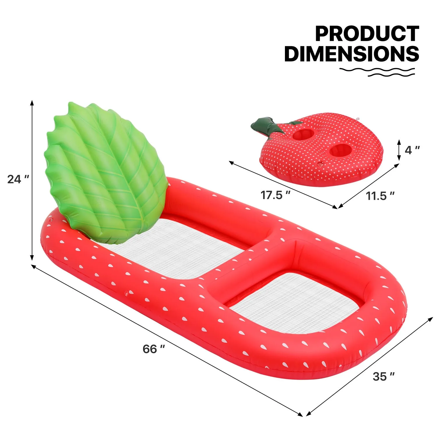 inflatable product-reclining chair-strawberry