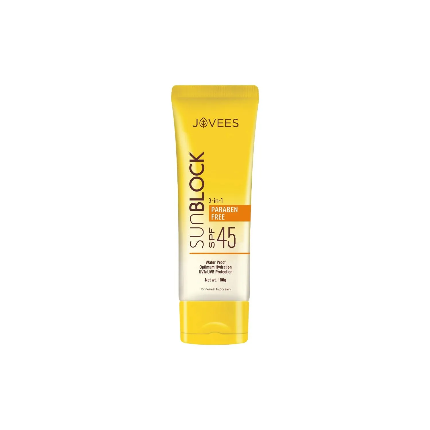 Jovees 3 in 1 Paraben Free Sunblock Spf 45 100gm