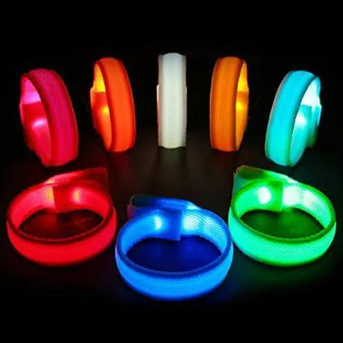 LED Light Up Sports Arm Bands - Pack of 4 Armbands