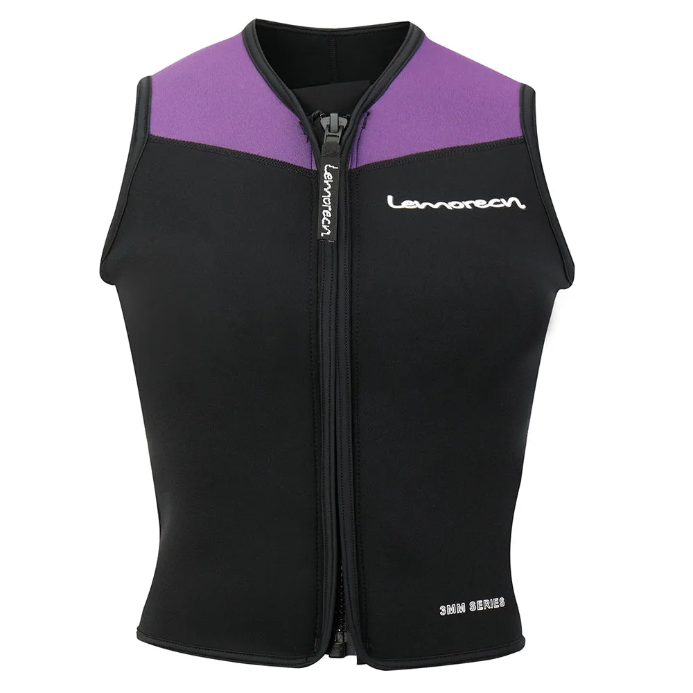 Lemorecn Womens Wetsuits Top Premium Neoprene 3mm Zipper Diving Vest