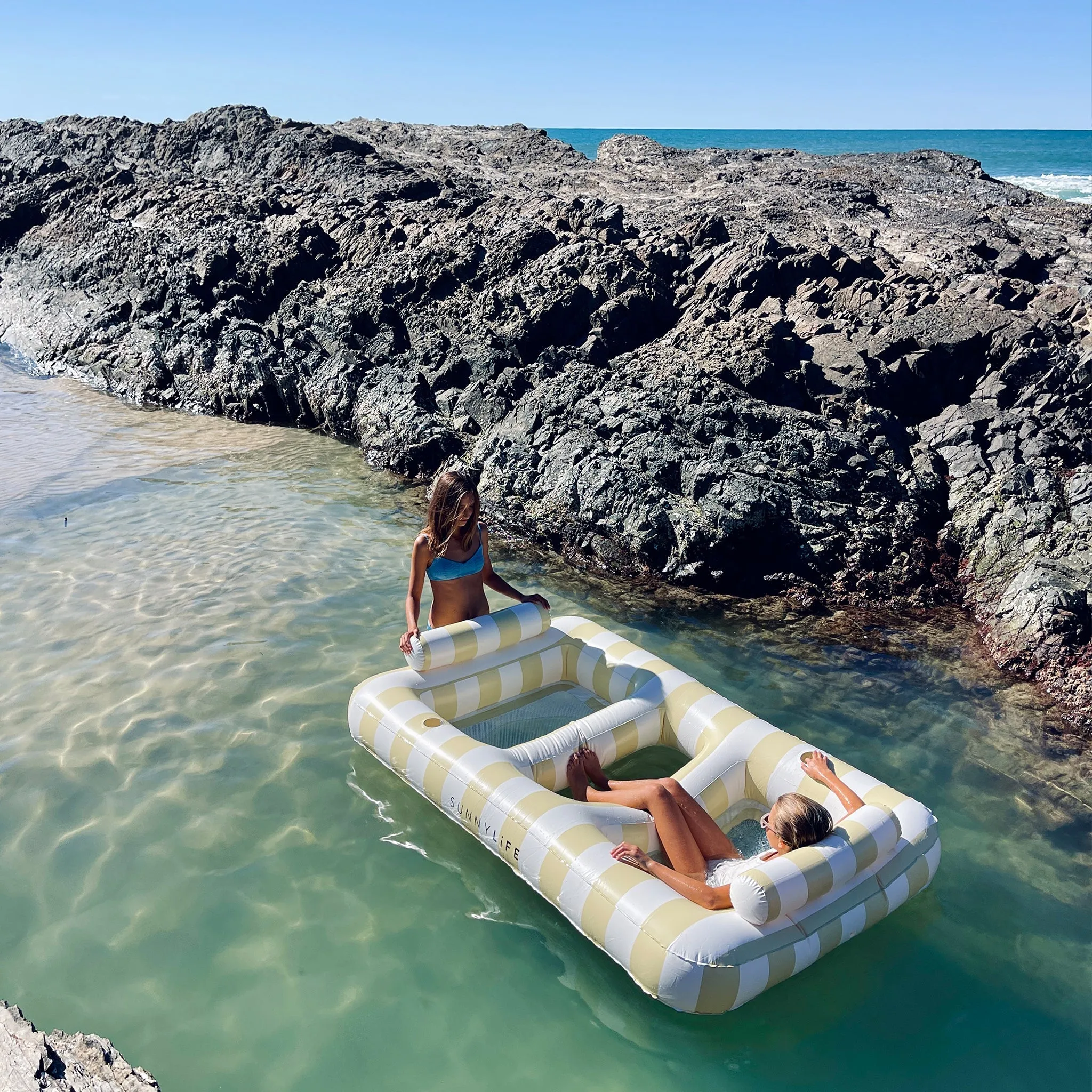 Luxe Twin Hammock Float | Mango Bay Soft Mustard