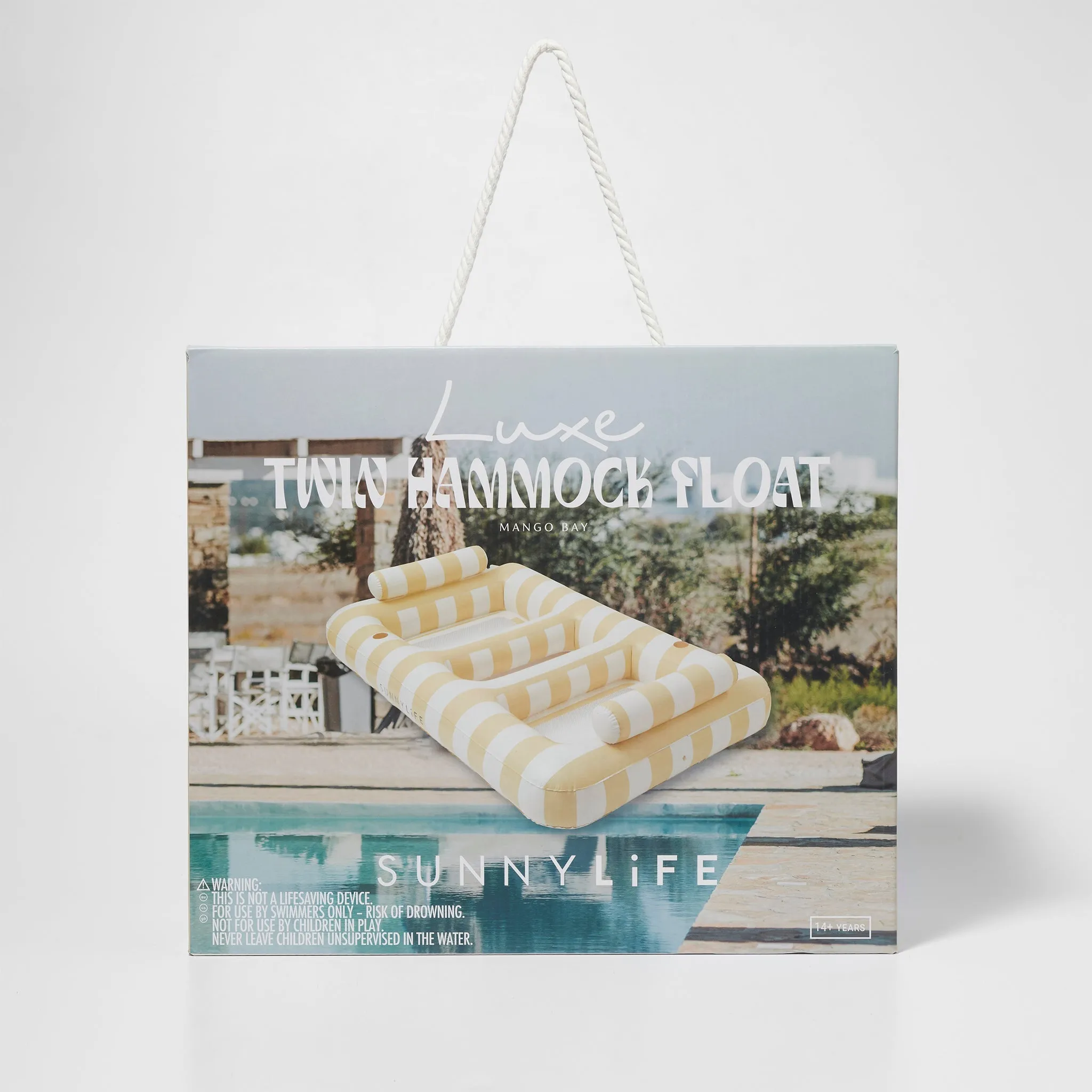 Luxe Twin Hammock Float | Mango Bay Soft Mustard