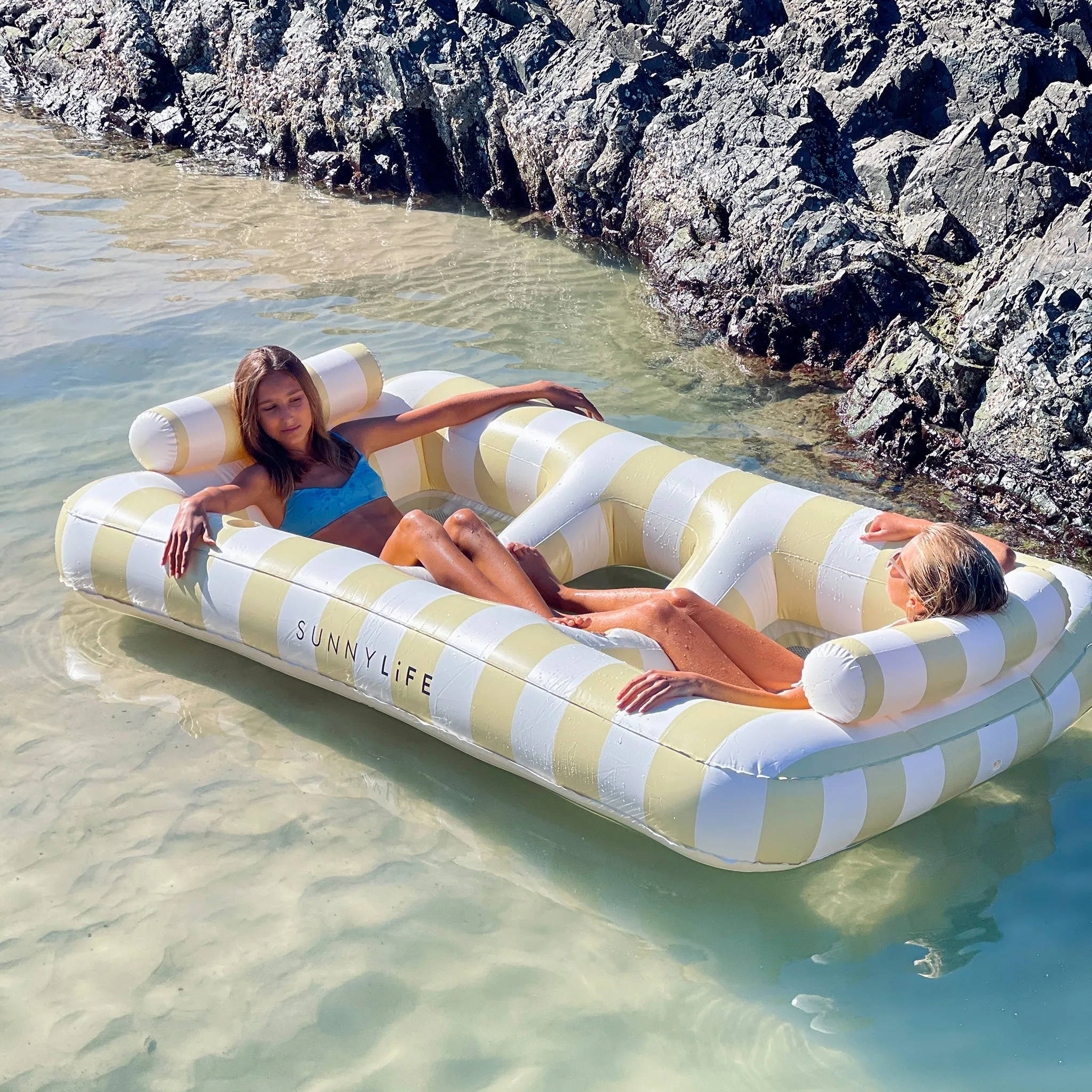 Luxe Twin Hammock Float | Mango Bay Soft Mustard