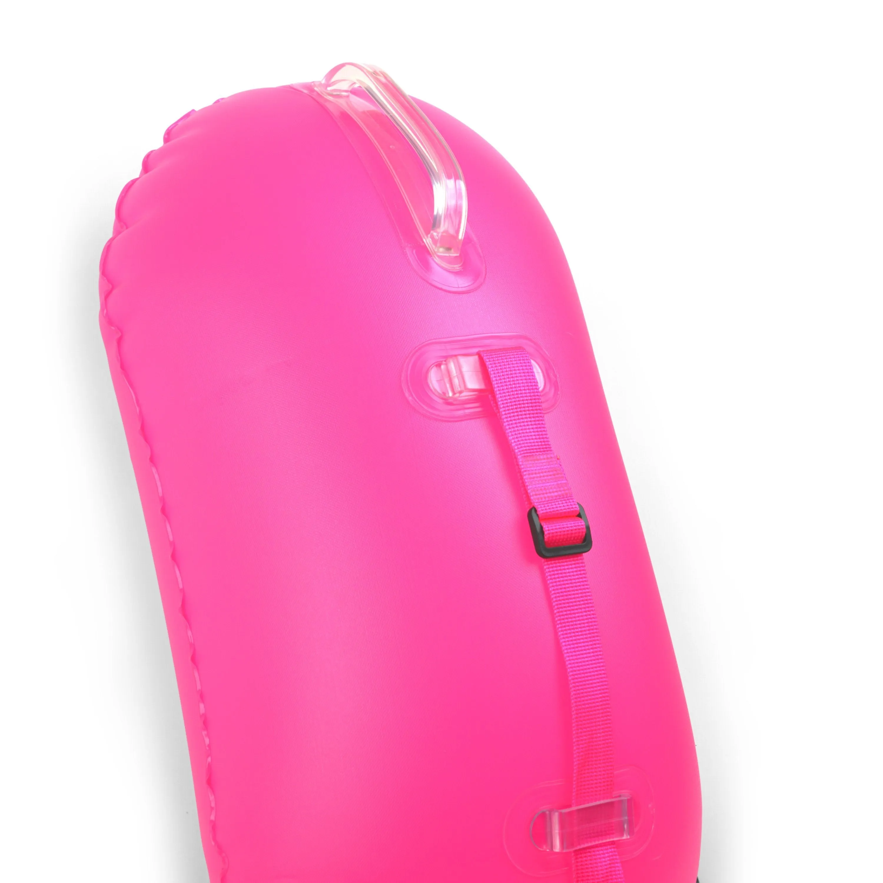 New Wave Swim Bubble for Open Water Swimmers and Triathletes - Pink Triathlon Swim Buoy (No Drybag)