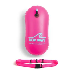 New Wave Swim Bubble for Open Water Swimmers and Triathletes - Pink Triathlon Swim Buoy (No Drybag)