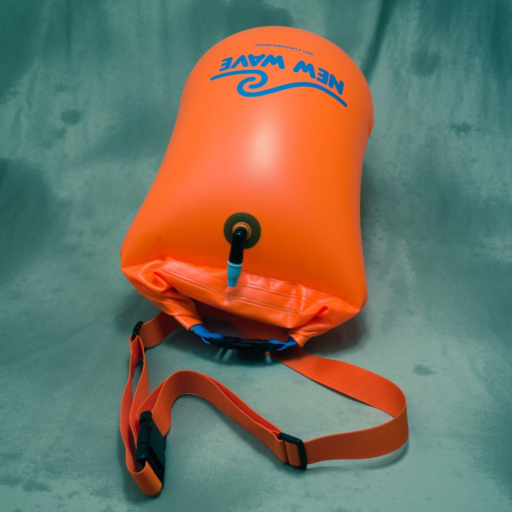 New Wave Swim Buoy - Large (20 Liter) w/ Drybag -  PVC Orange