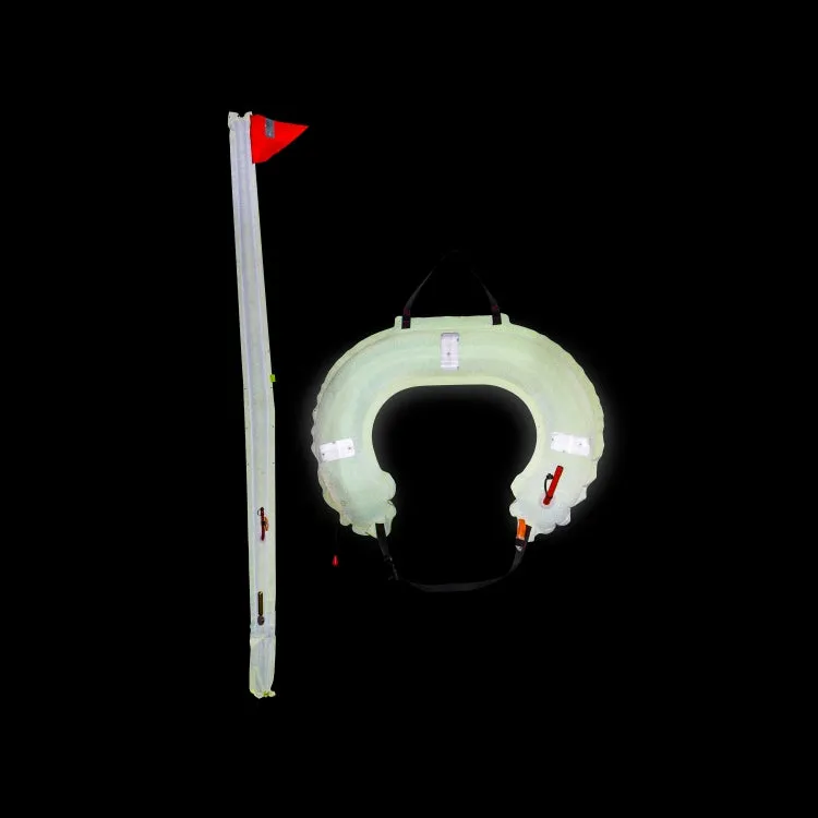 Ocean Safety Jonbuoy - Combined Inflatable Danbuoy and Horseshoe