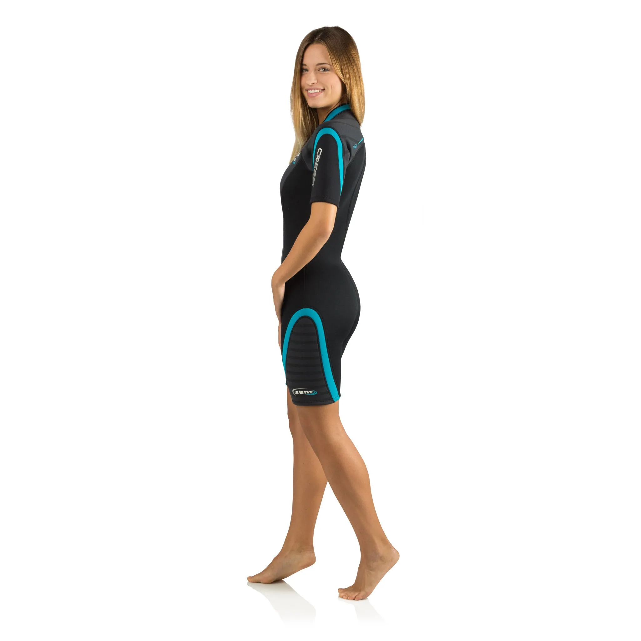 Open Box Cressi 2.5mm Lady Playa Flex Front-Zip Short Wetsuit - Large