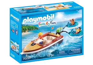 Playmobil Family Fun Speedboat with Tube Riders