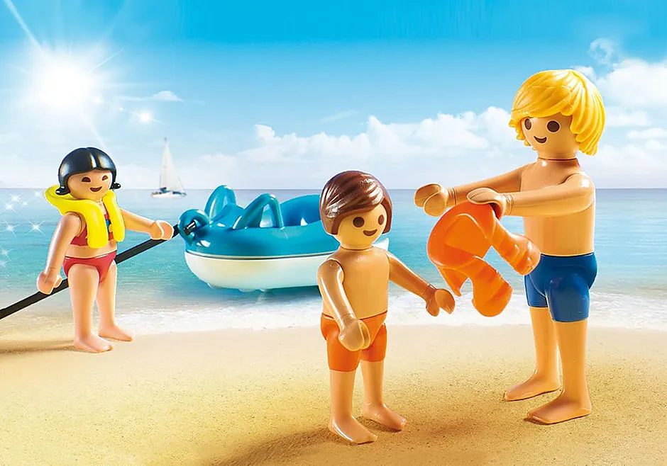 Playmobil Family Fun Speedboat with Tube Riders