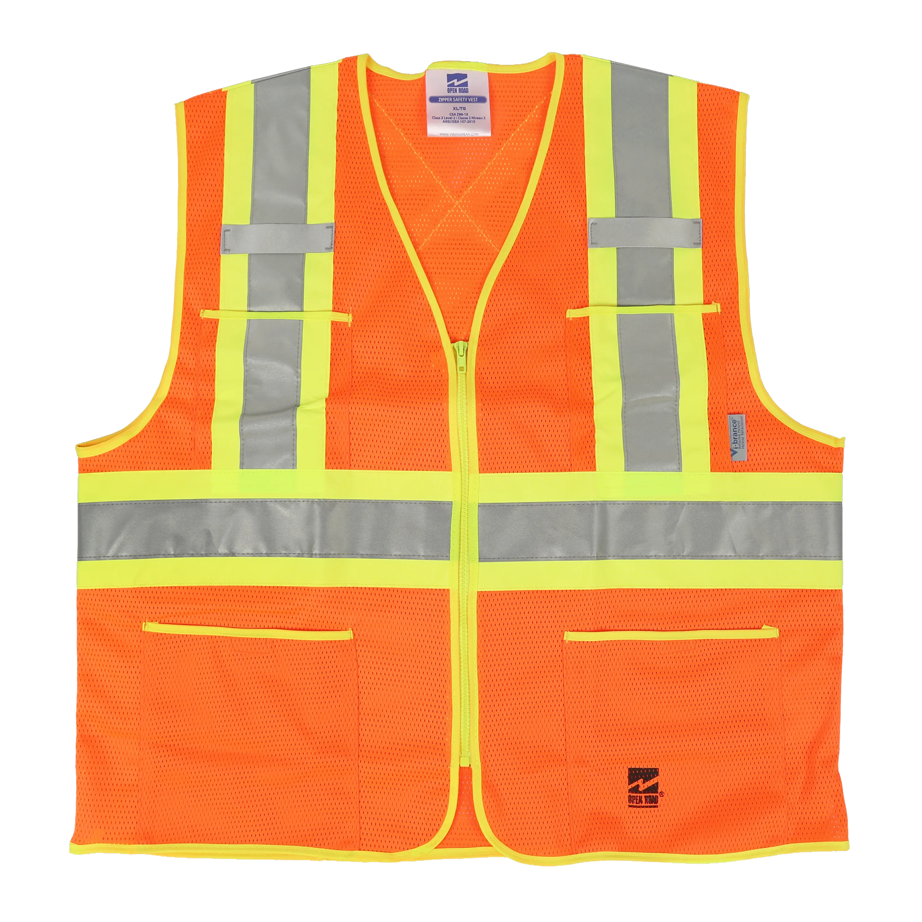 Safety Vest - Open Road® Zipper Safety Vest, 6112