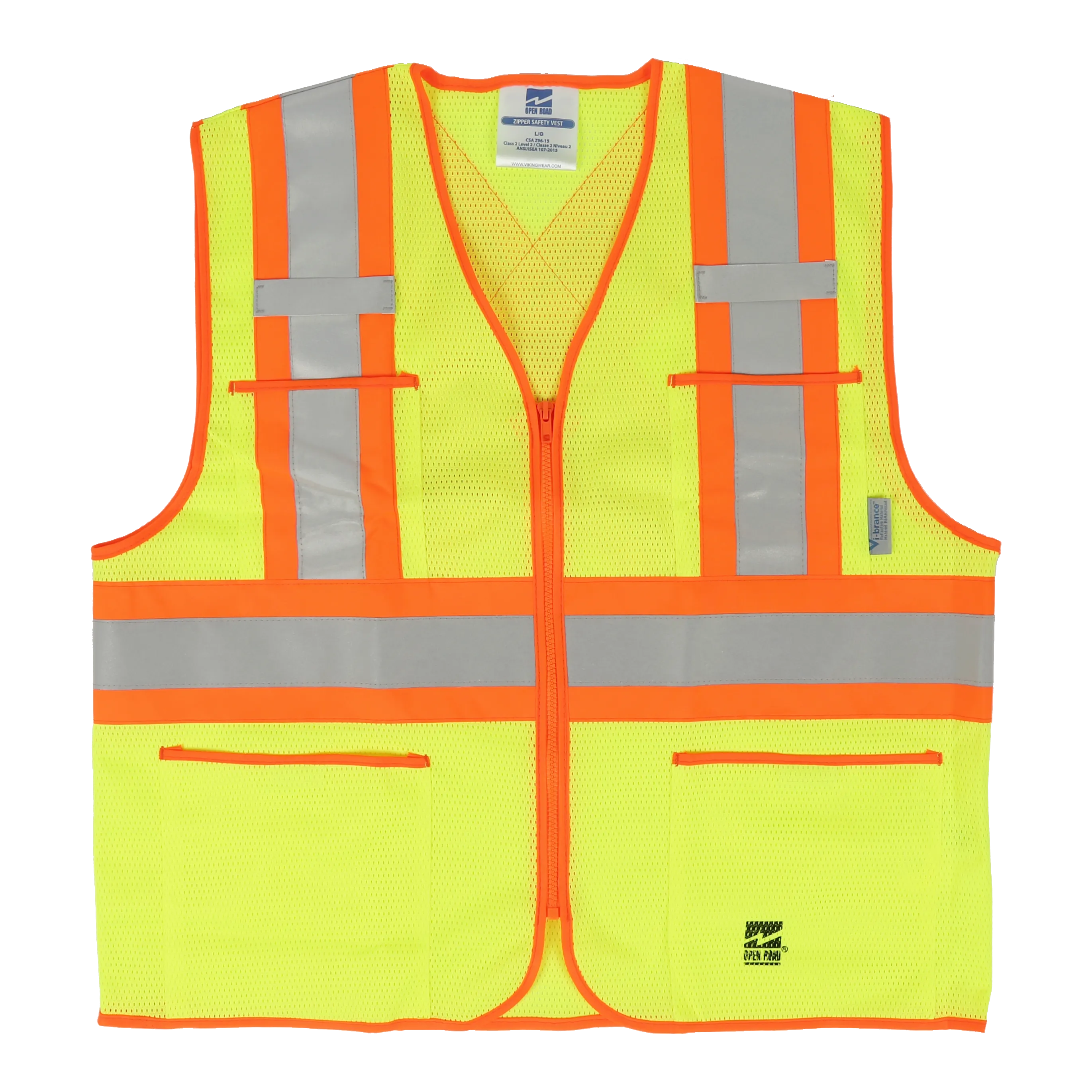 Safety Vest - Open Road® Zipper Safety Vest, 6112