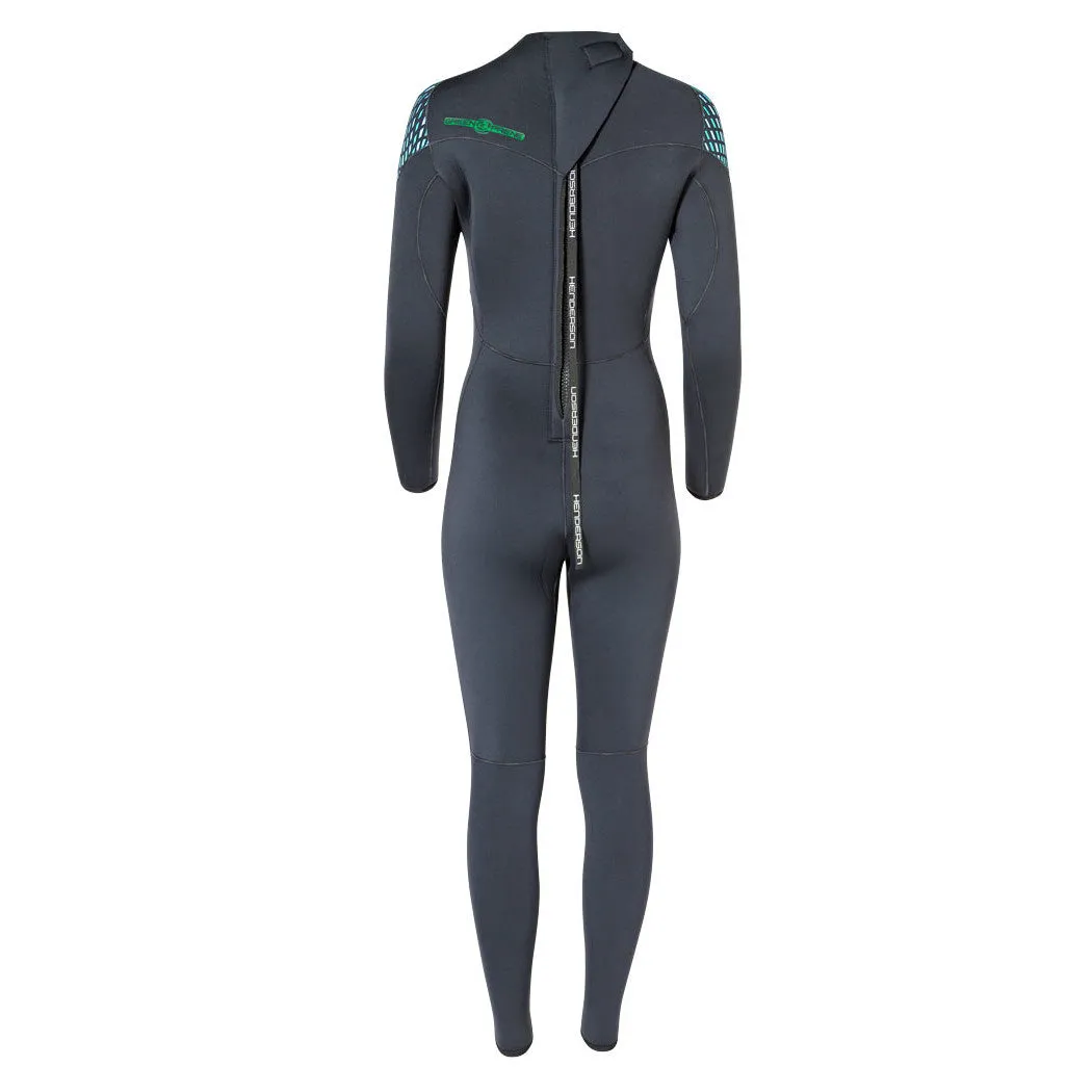 Used Henderson 5mm Womens Greenprene Back Zip Full Wetsuit - Black - 16