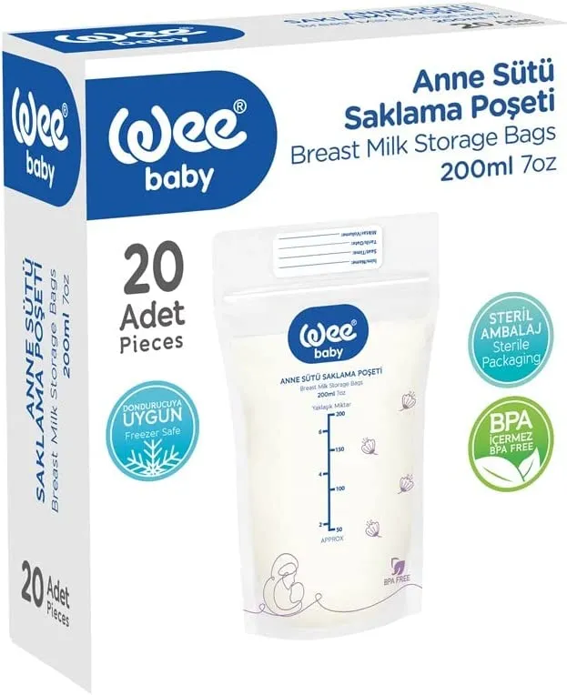 Wee Baby Breast Milk Storage Bags 20 bags 200ml